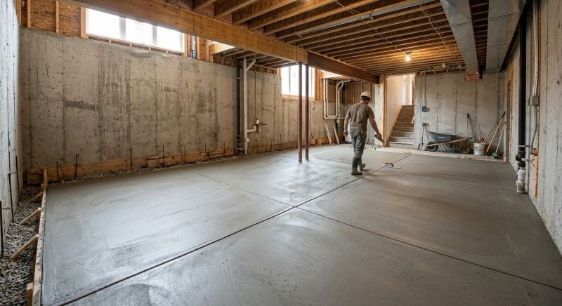 Basement Concrete Installation in Linthicum Heights, MD