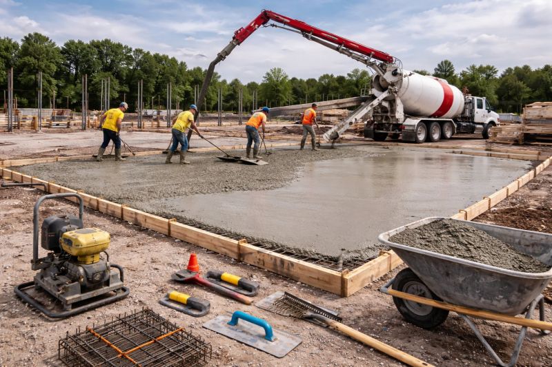 Commercial Slab Construction in Derwood, MD