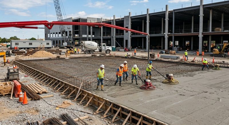 Commercial Slab Construction in Glen Burnie, MD